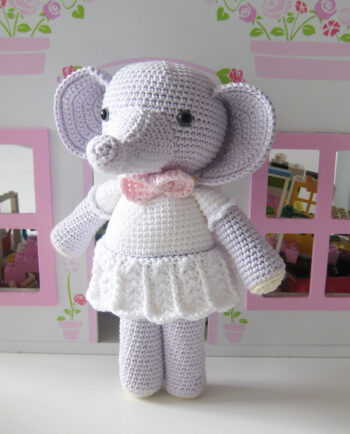 Wzór słonia szydełko amigurumi.