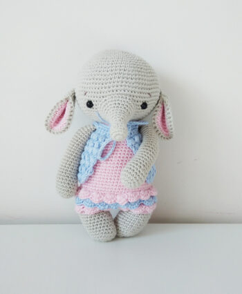 Słoń amigurumi. Słonik na szydełku.