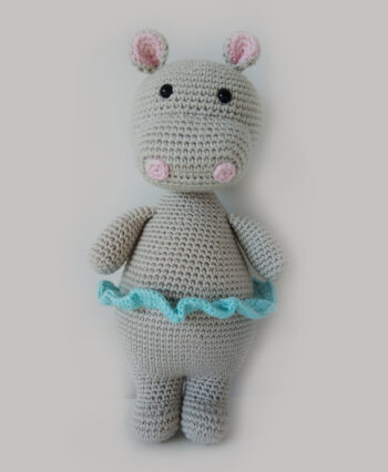 Hipopotam na szydełku. Hipopotam amigurumi.